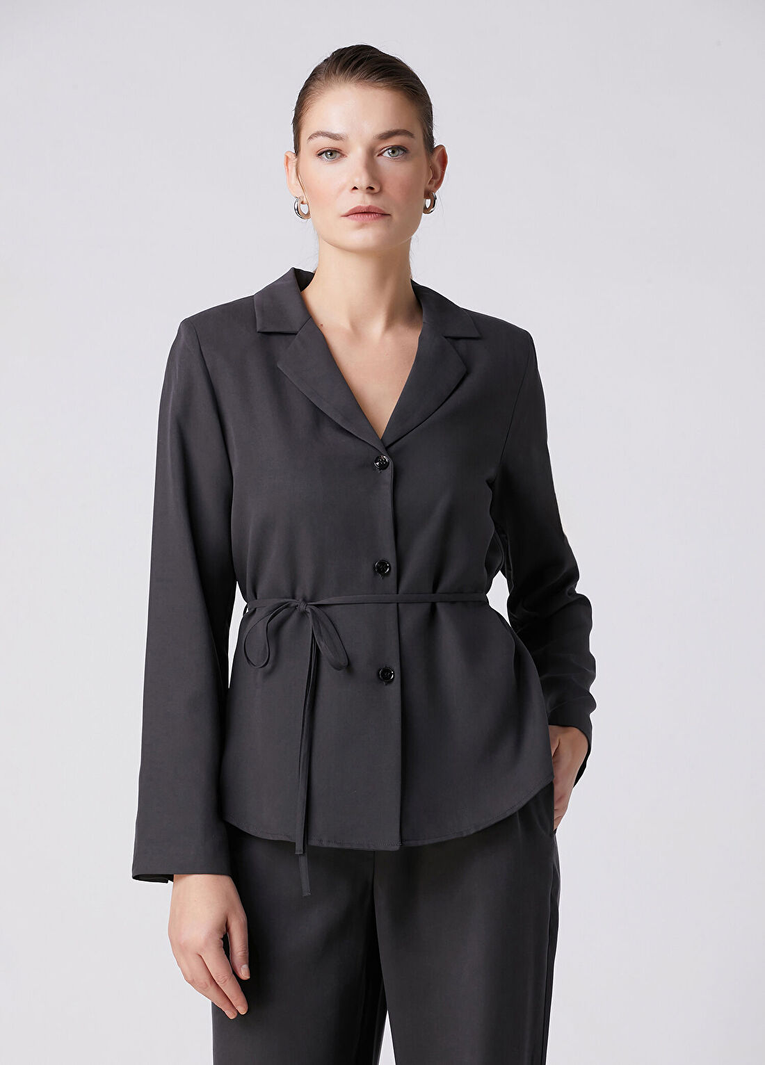 Beymen Collection Antrasit Dökümlü Gömlek