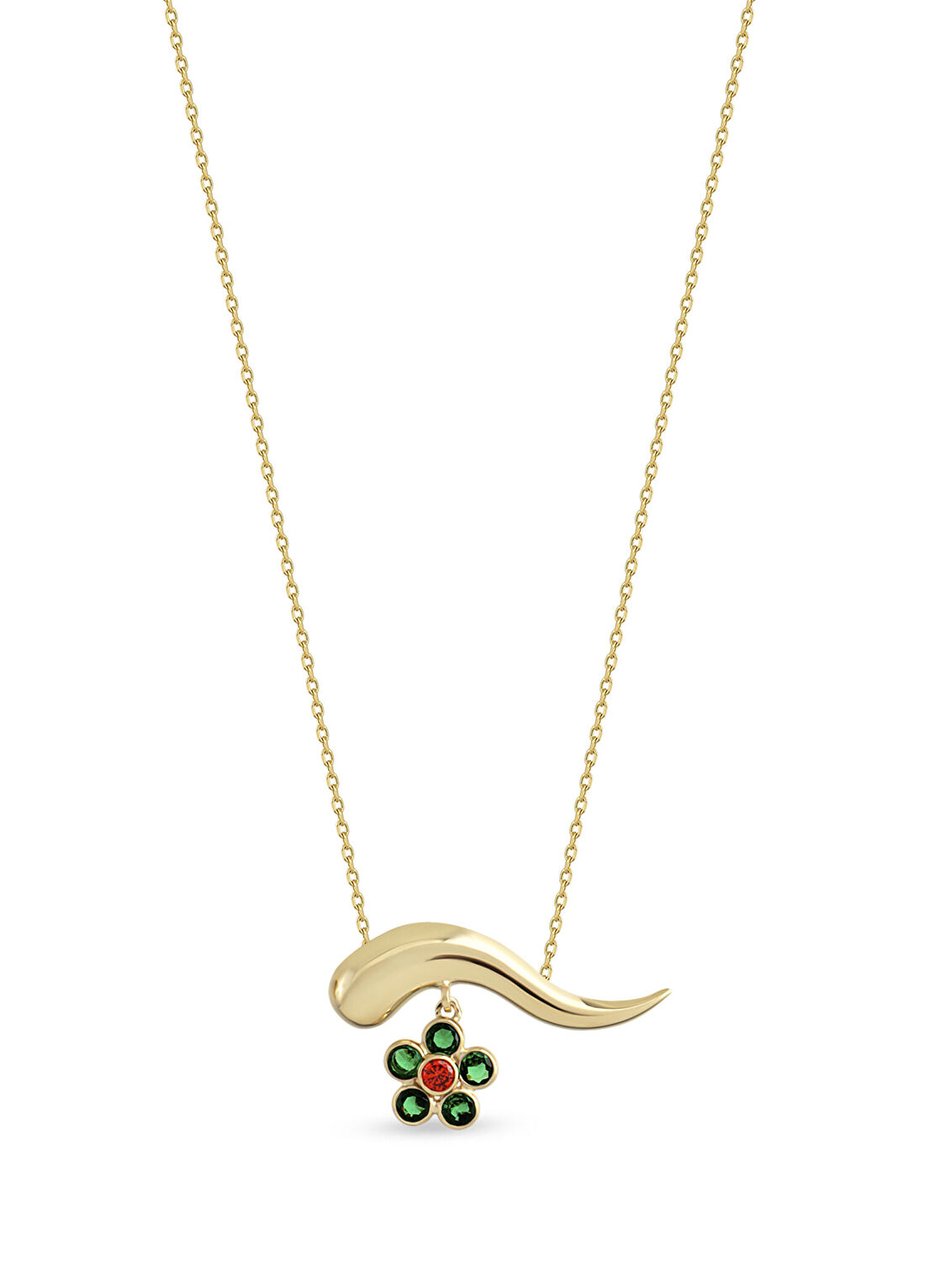 Orena Jewelry Wind Flower 14 Ayar Altın Kadın Kolye