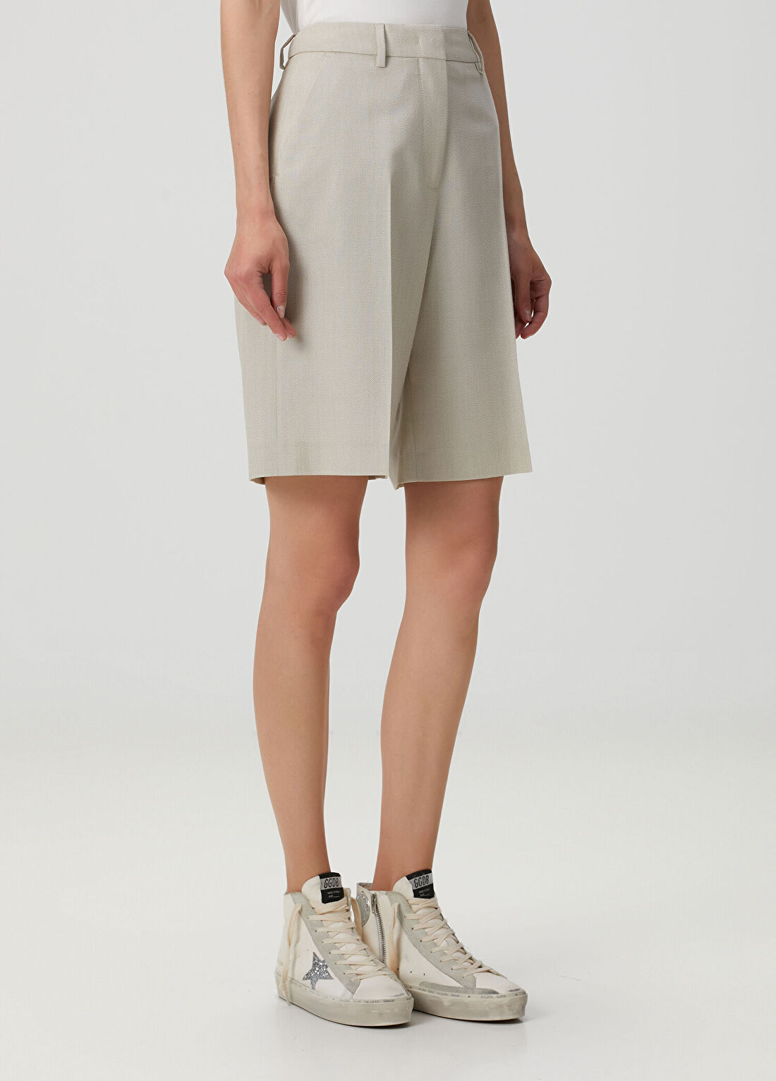 Golden Goose Bej Yün Şort görsel 3