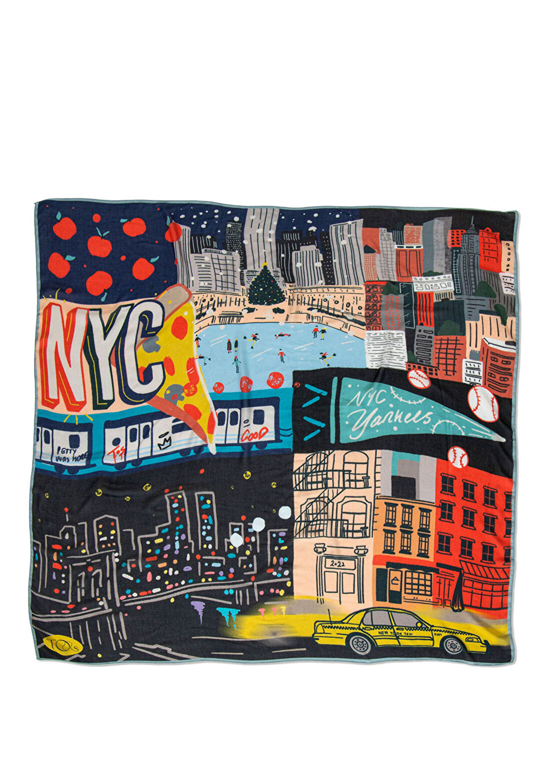 To's With Us NYC Desenli Modal Kadın Şal