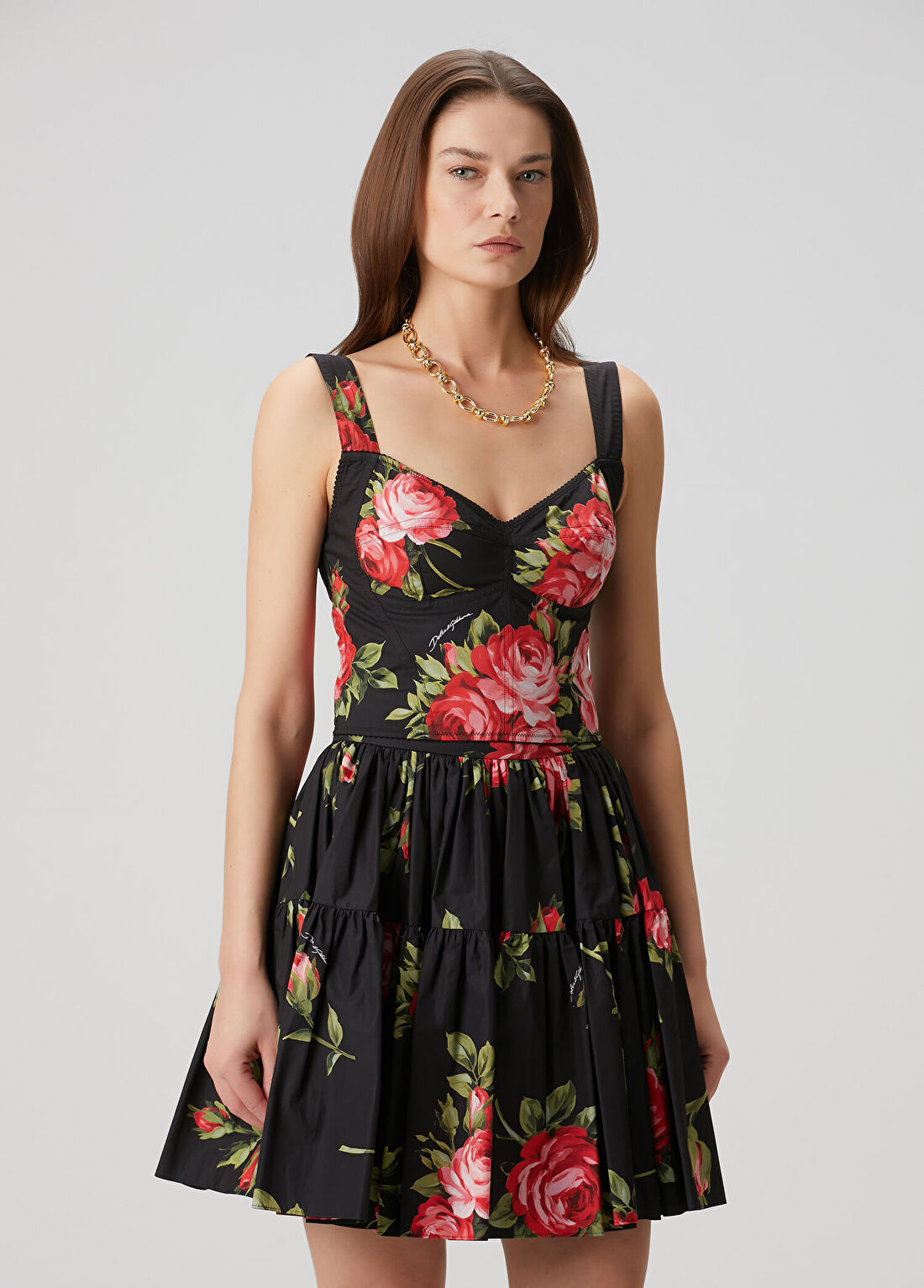 Dolce&Gabbana Siyah Çiçekli Büstiyer görsel 3