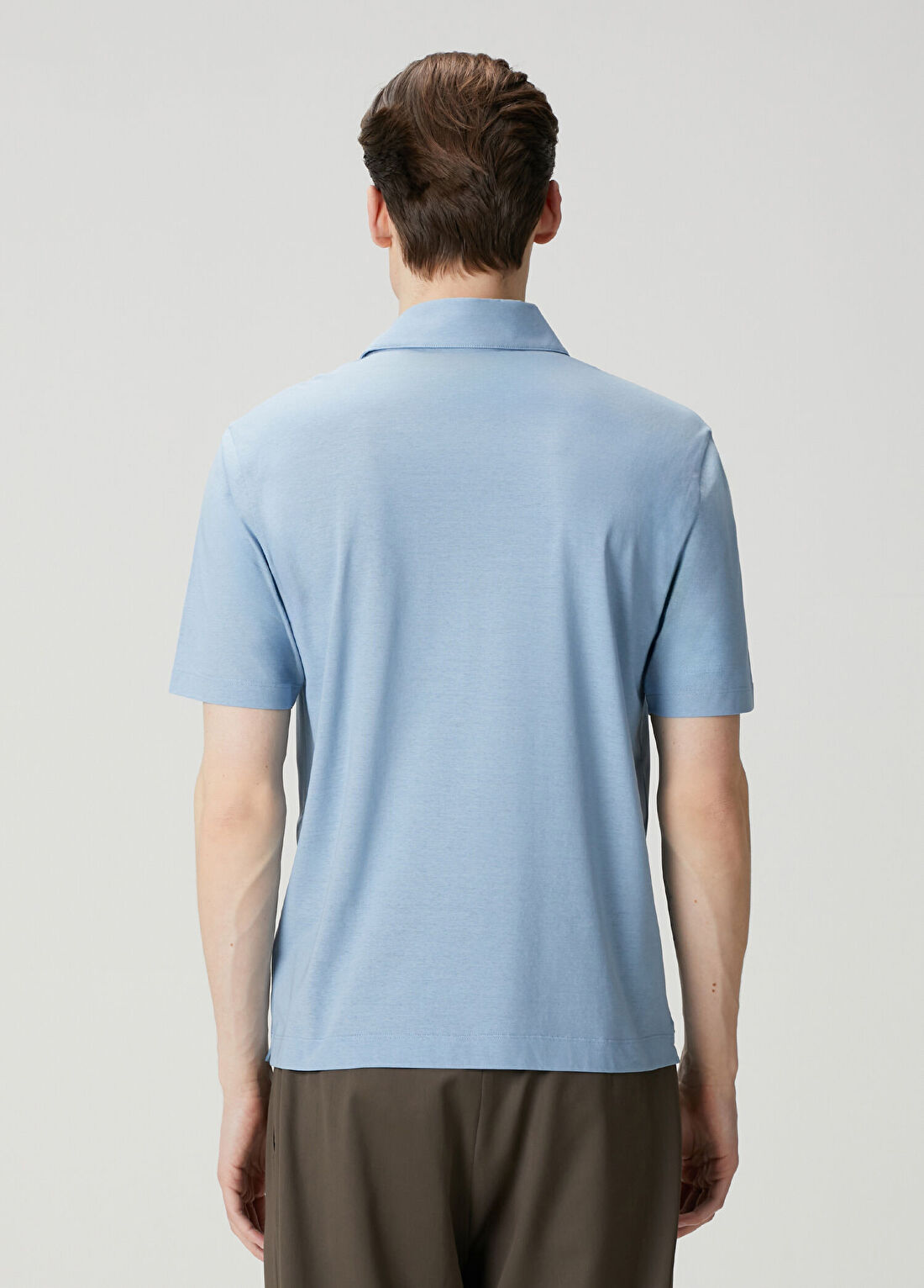 Ferragamo Mavi Polo Yaka T-shirt görsel 4