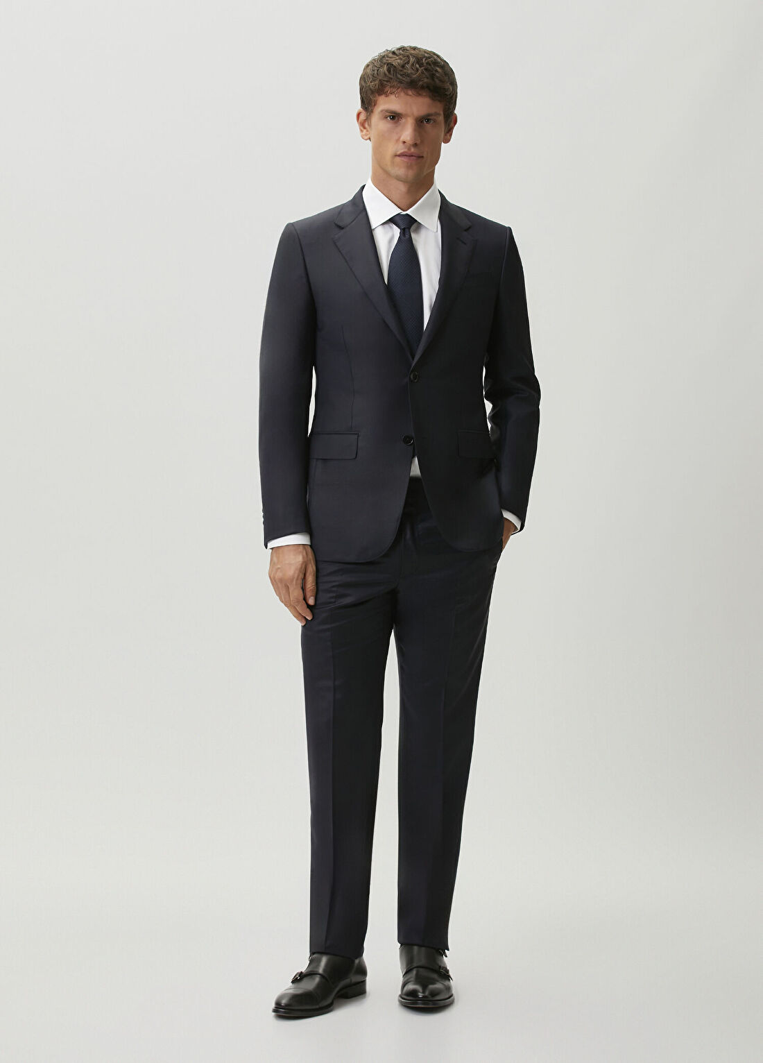 Zegna Lacivert Yün Takım Elbise