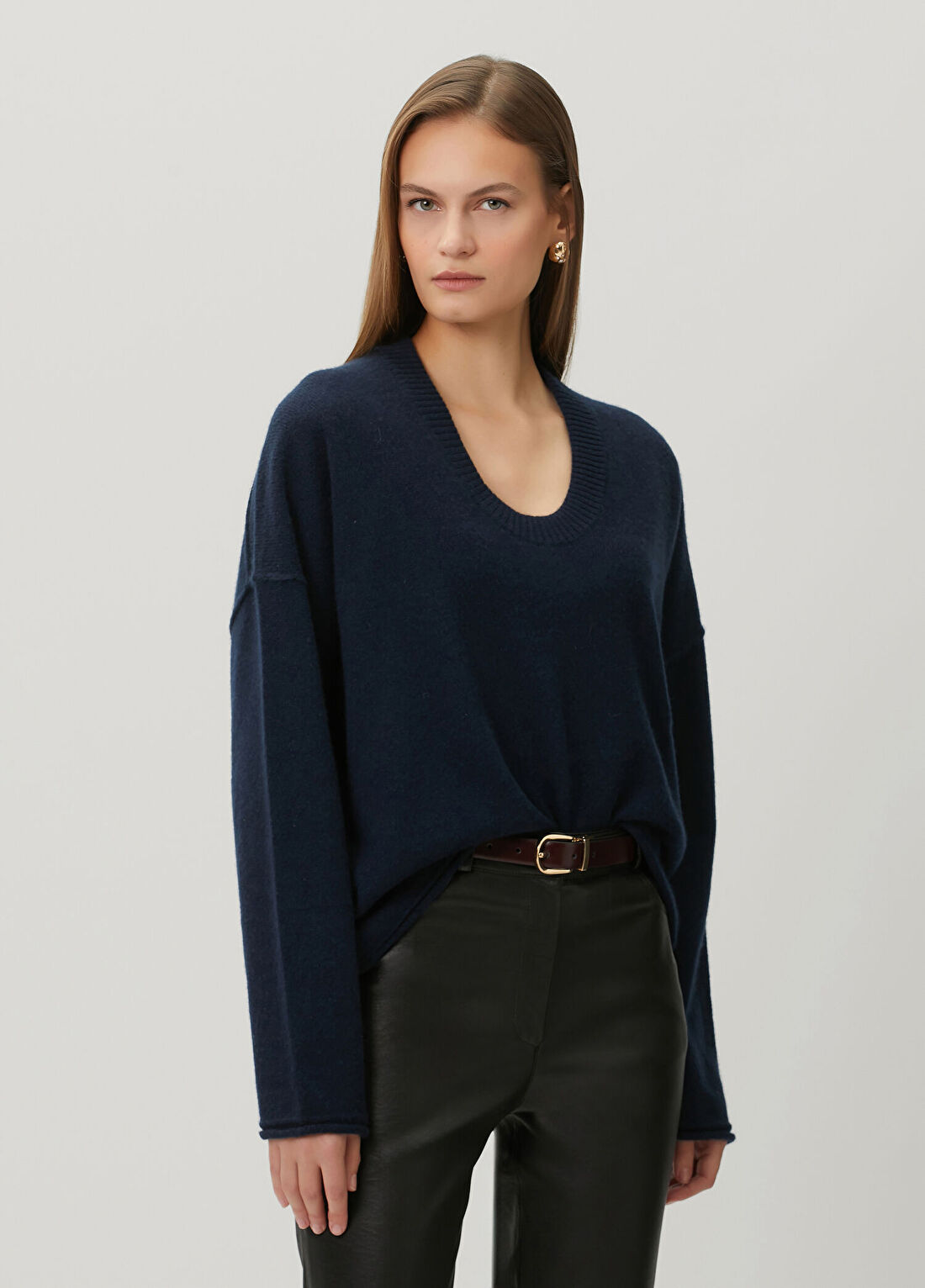 7 For All Mankind Lacivert Kaşmir Kazak