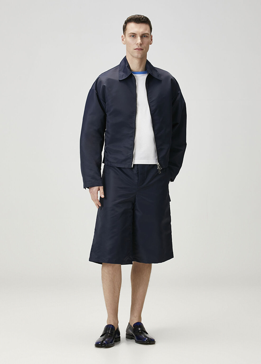 Meta Campania Collective Axel Koyu Lacivert Oversized Kargo Bermuda
