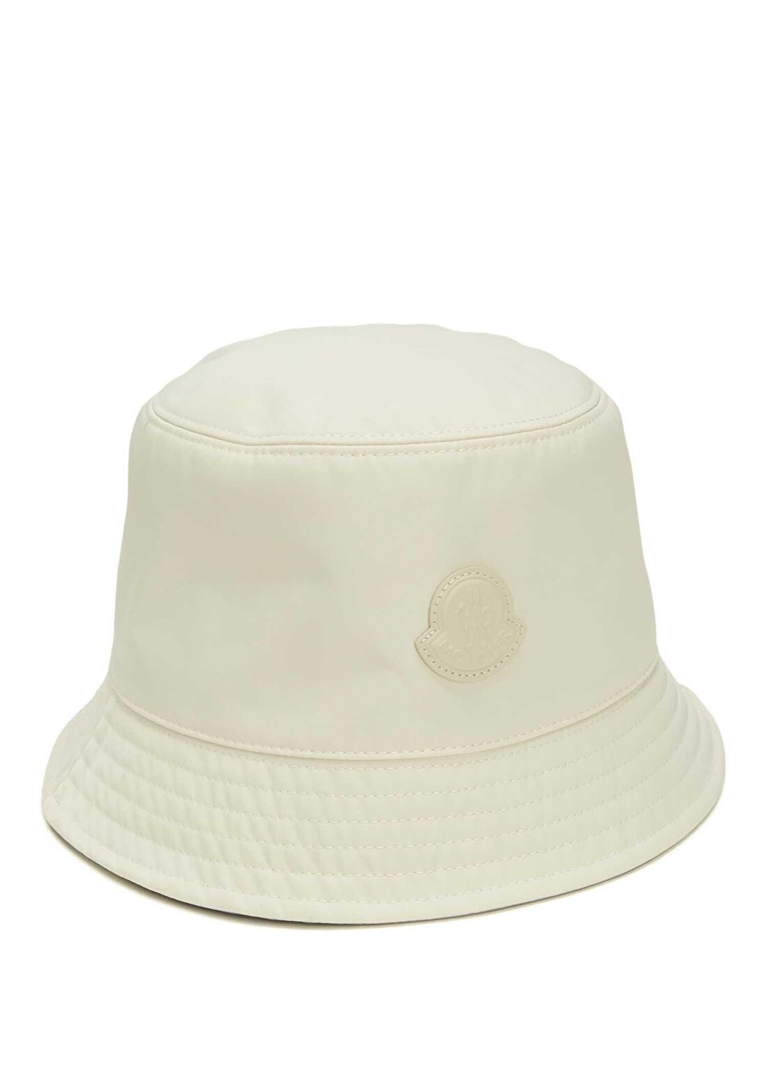 Moncler Beyaz Logo Patchli Kadın Bucket Şapka