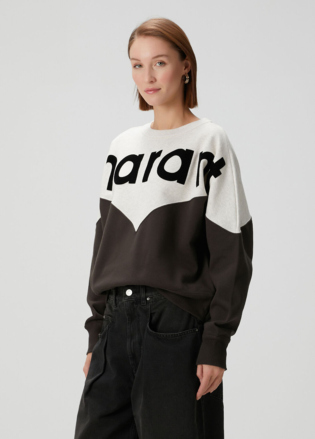Marant Etoile Houston Ekru Kahverengi Sweatshirt