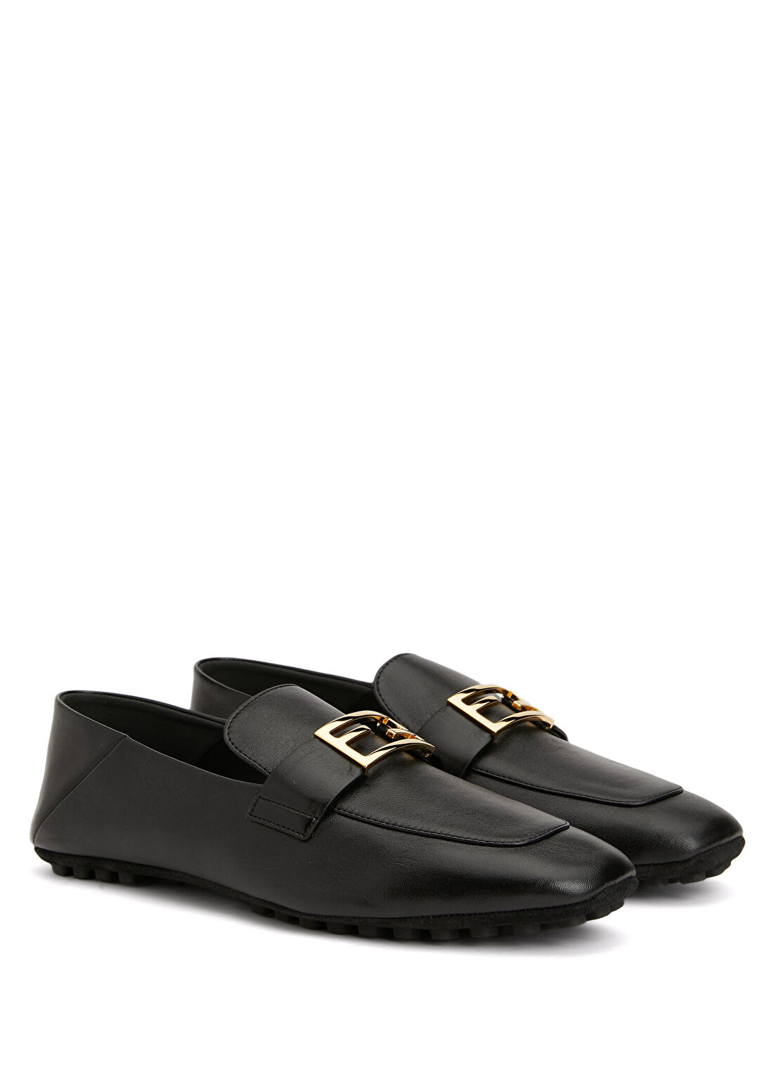 Fendi Siyah Kadın Deri Loafer görsel 2