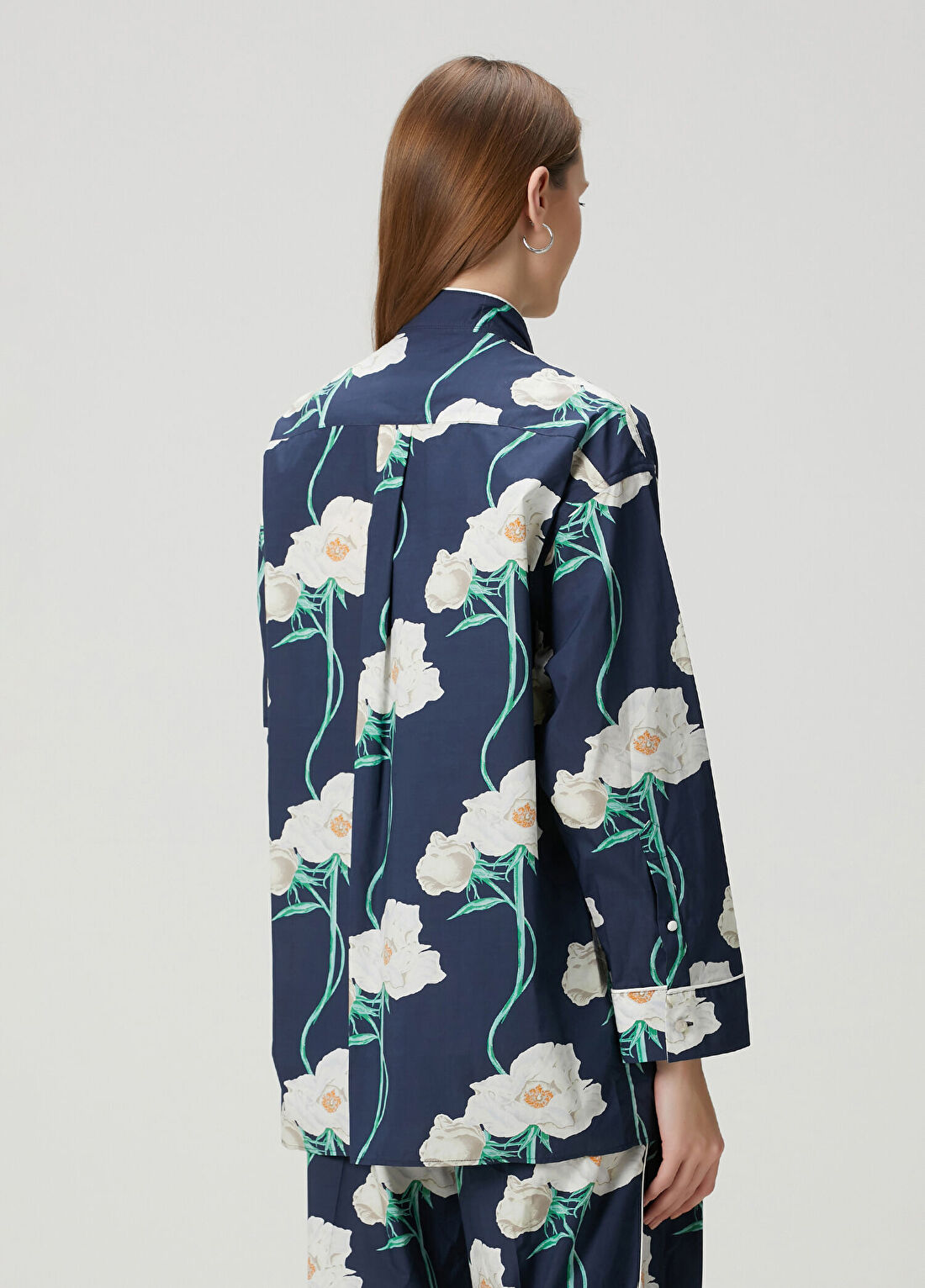 Kenzo Archive Lacivert Çiçekli Gömlek görsel 4