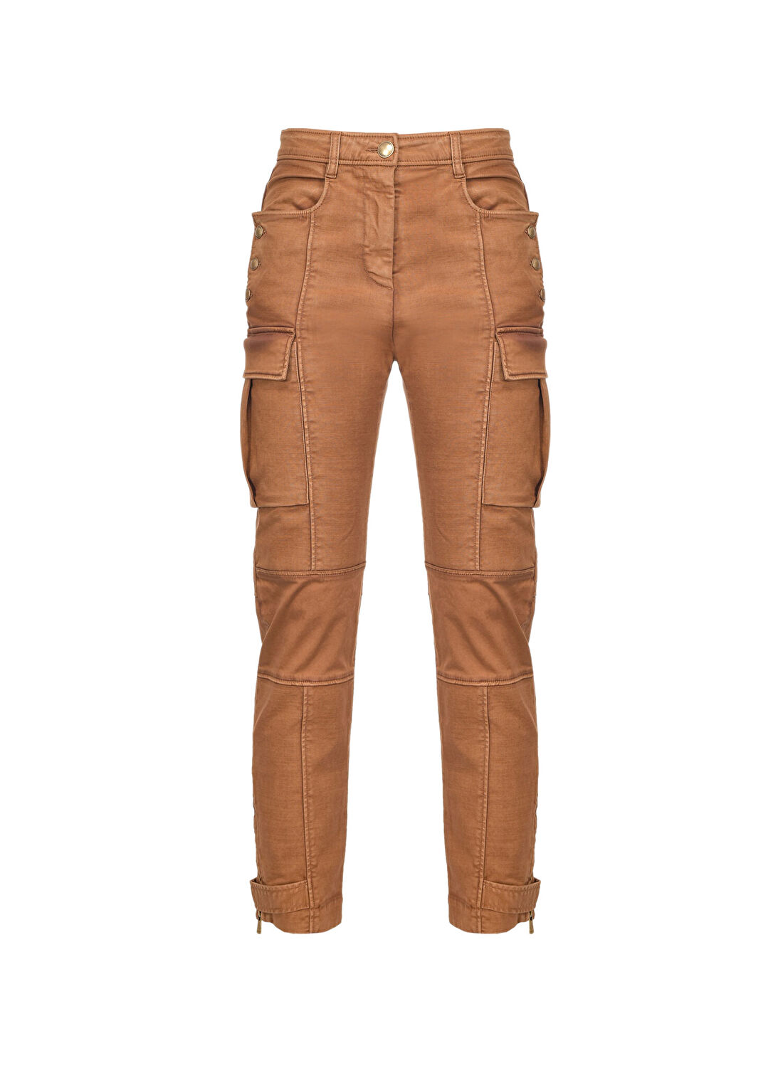 Pinko Vorace Trousers Kahverengi Pamuklu Kadın Pantolon