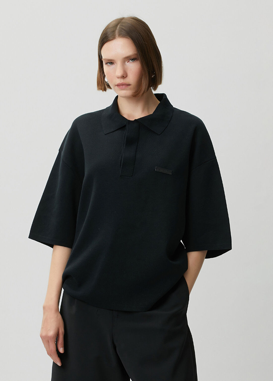 Entire Studios Siyah Polo Yaka T-shirt