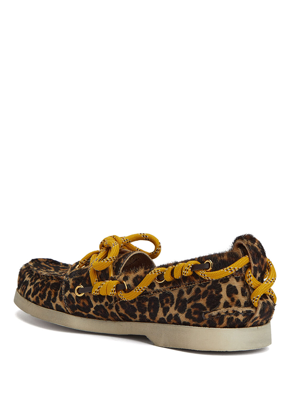 Golden Goose Boat Leopar Kadın Deri Loafer görsel 3