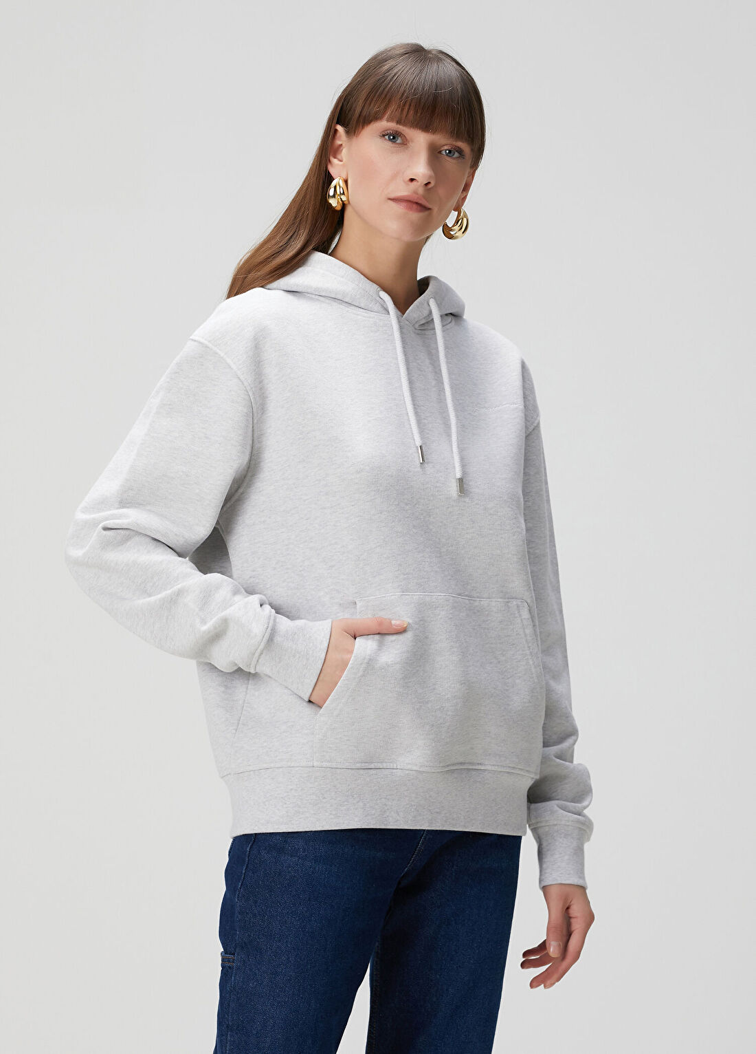 Jacquemus Gri Logo Nakışlı Sweatshirt
