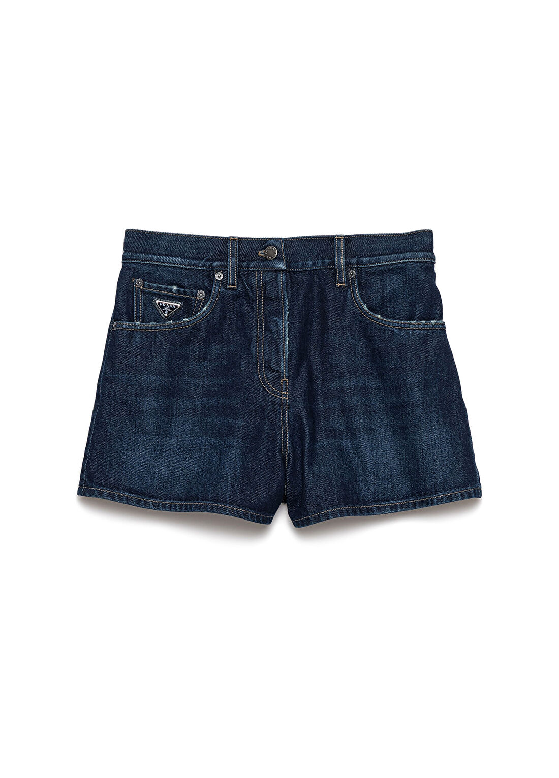 Prada Mavi Denim Kadın Mini Şort