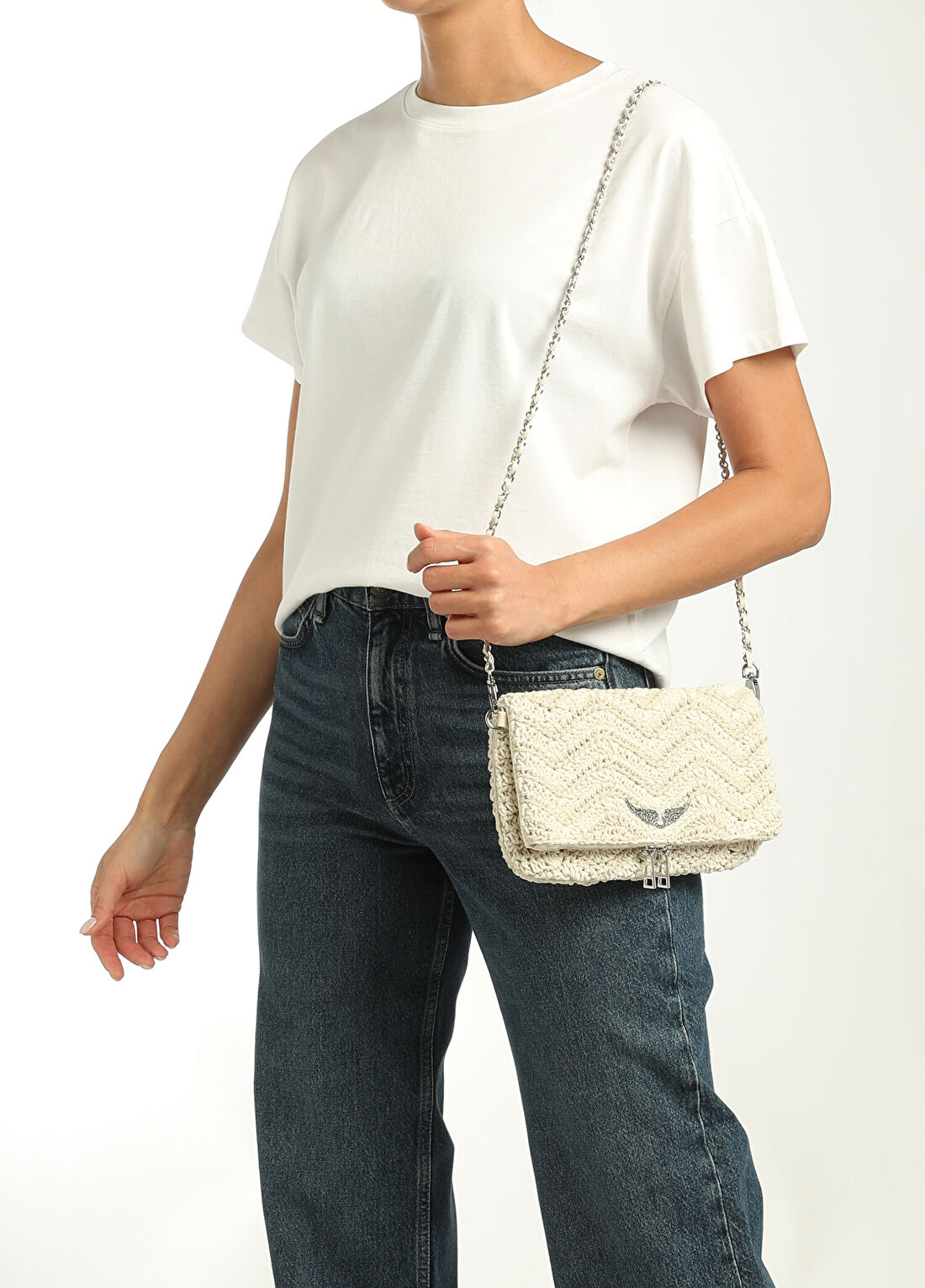 Zadig&Voltaire Rock Beyaz Kadın Çapraz Çanta görsel 2