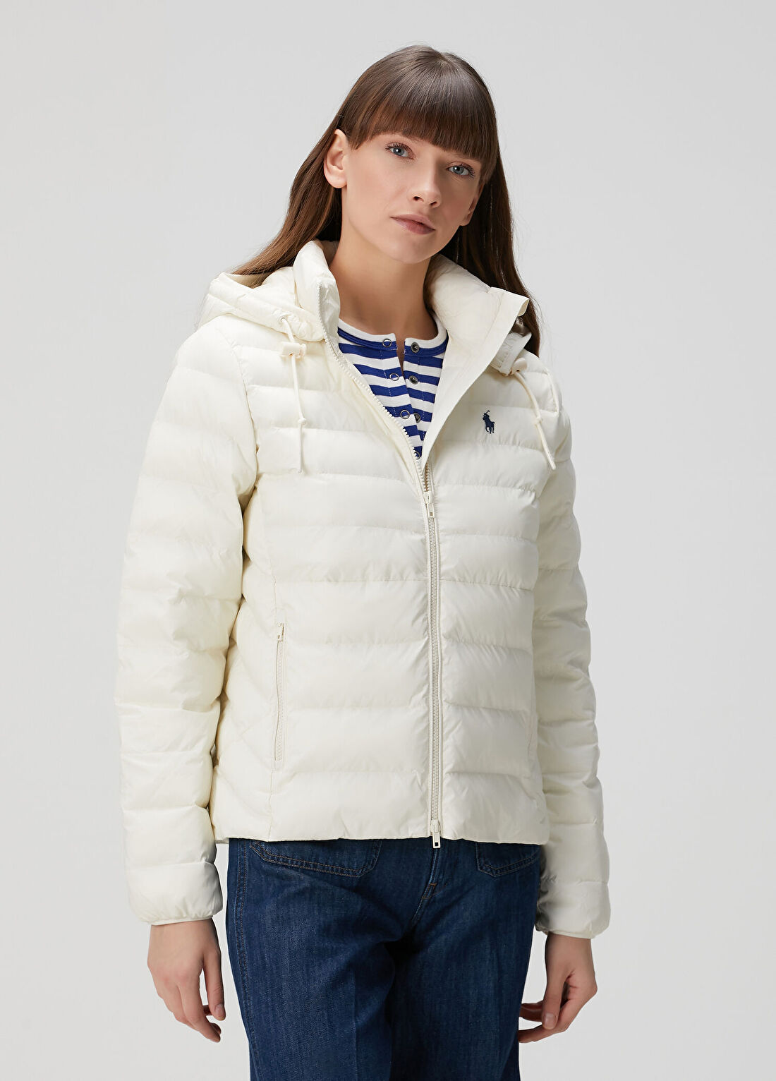 Polo Ralph Lauren Krem Kapüşonlu Mont