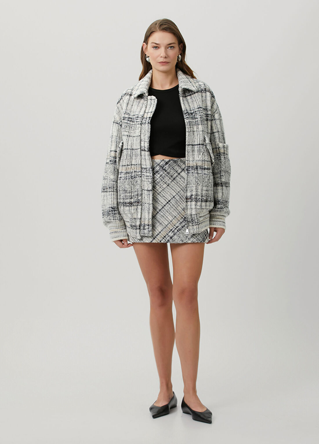 Missoni Ekoseli Mini Yün Etek