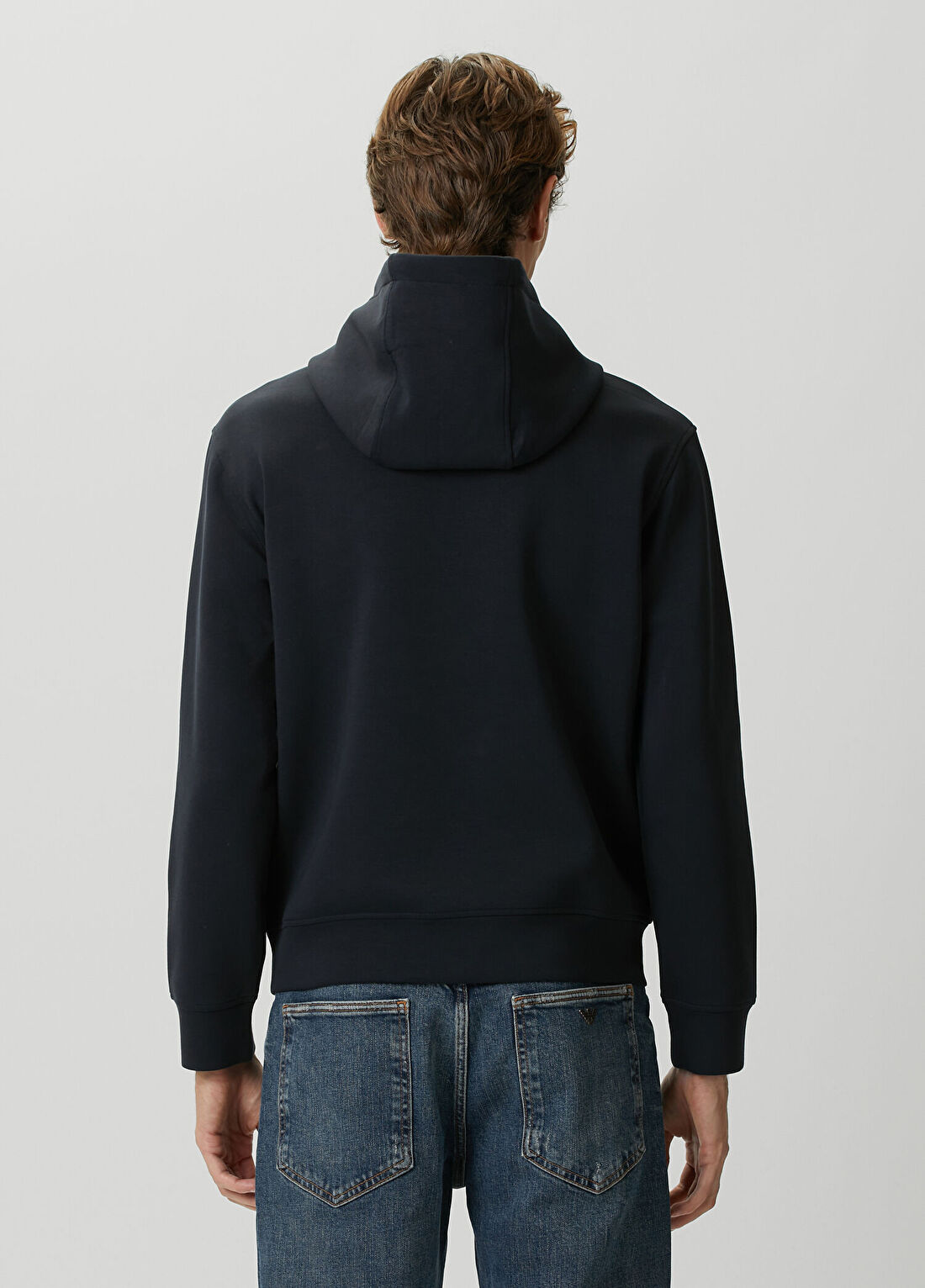 Emporio Armani Lacivert Kapüşonlu Sweatshirt görsel 4