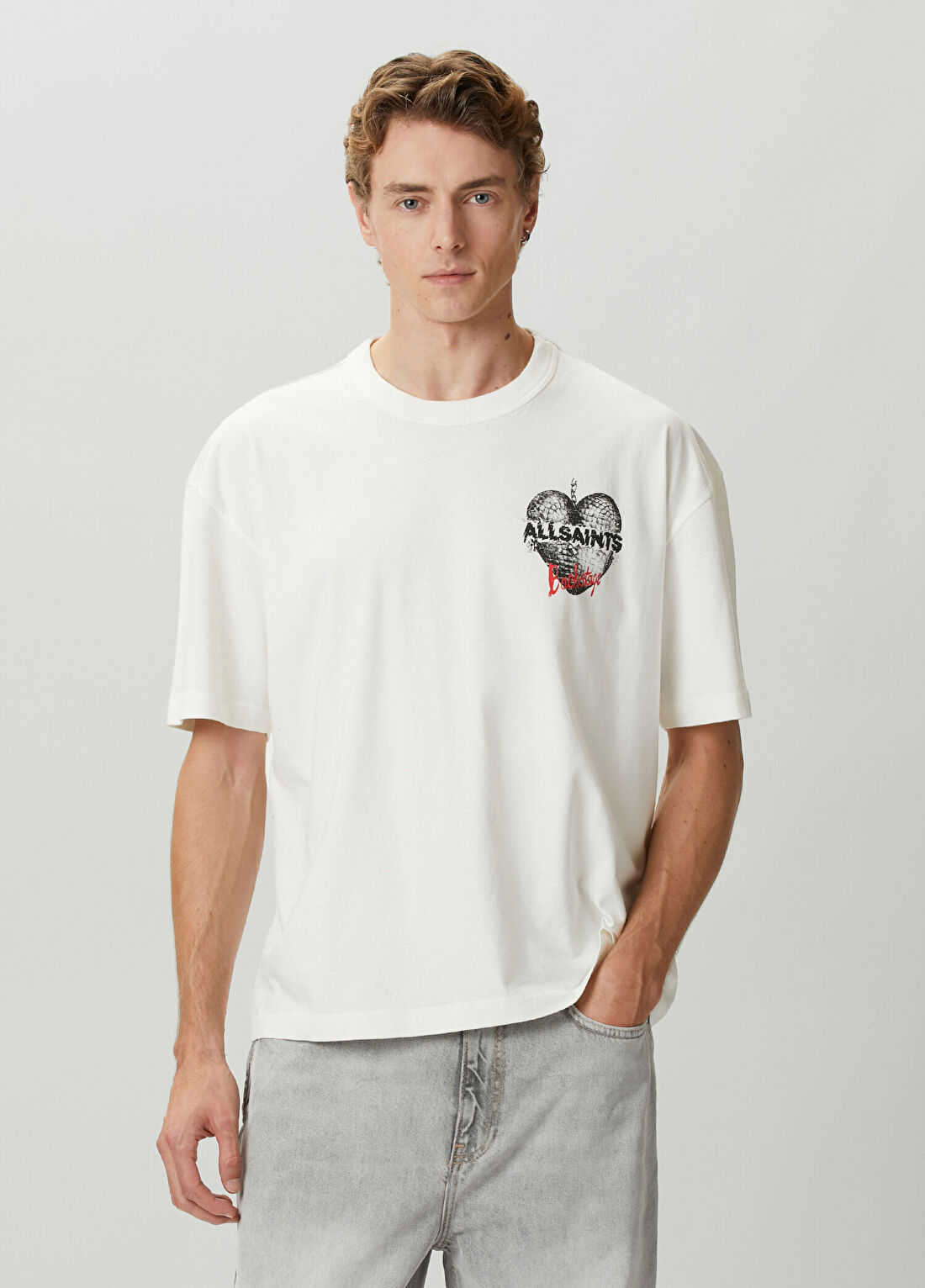 AllSaints Reflect Kırık Beyaz T-shirt