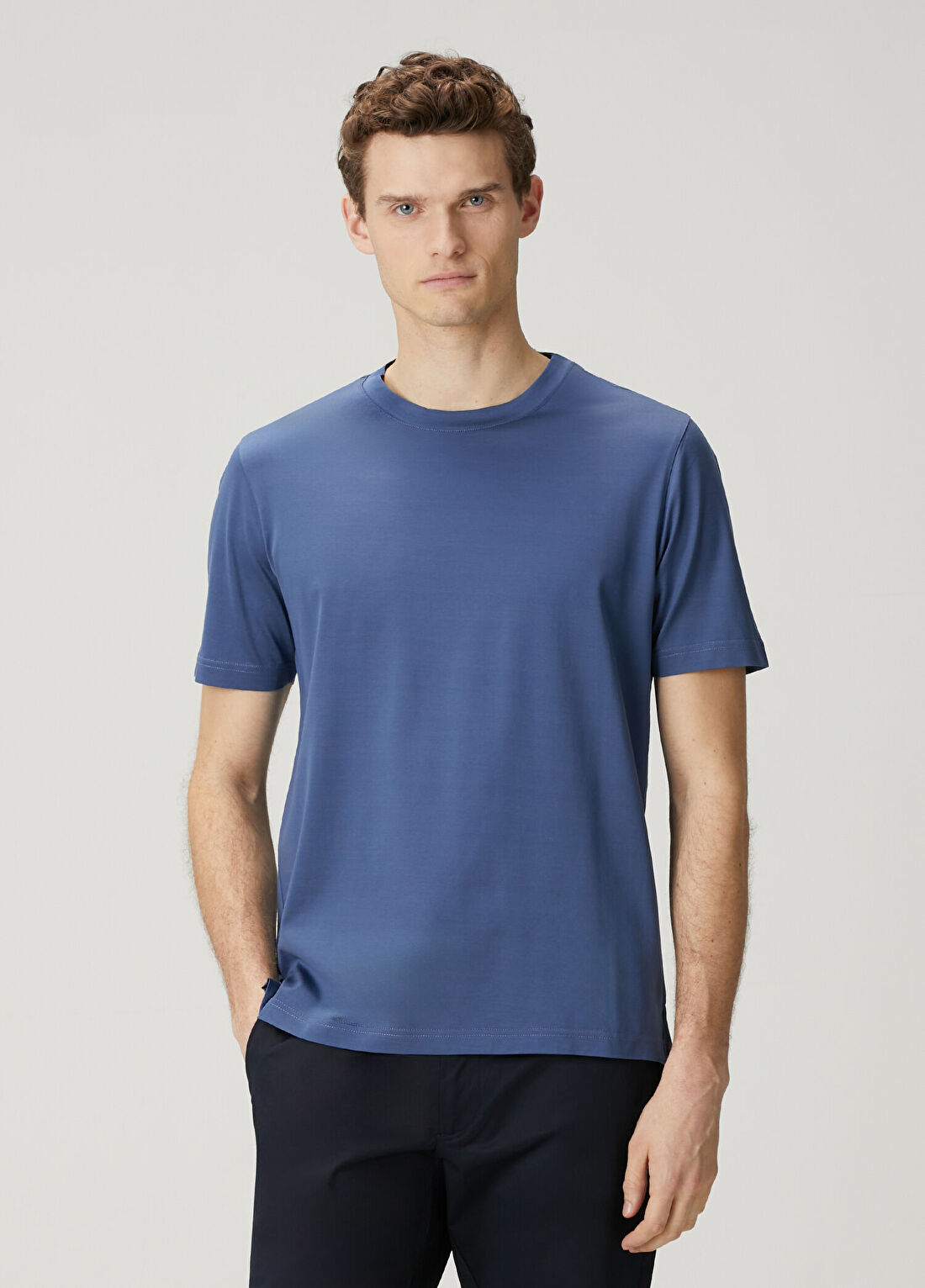 Pal Zileri Mavi Basic T-shirt