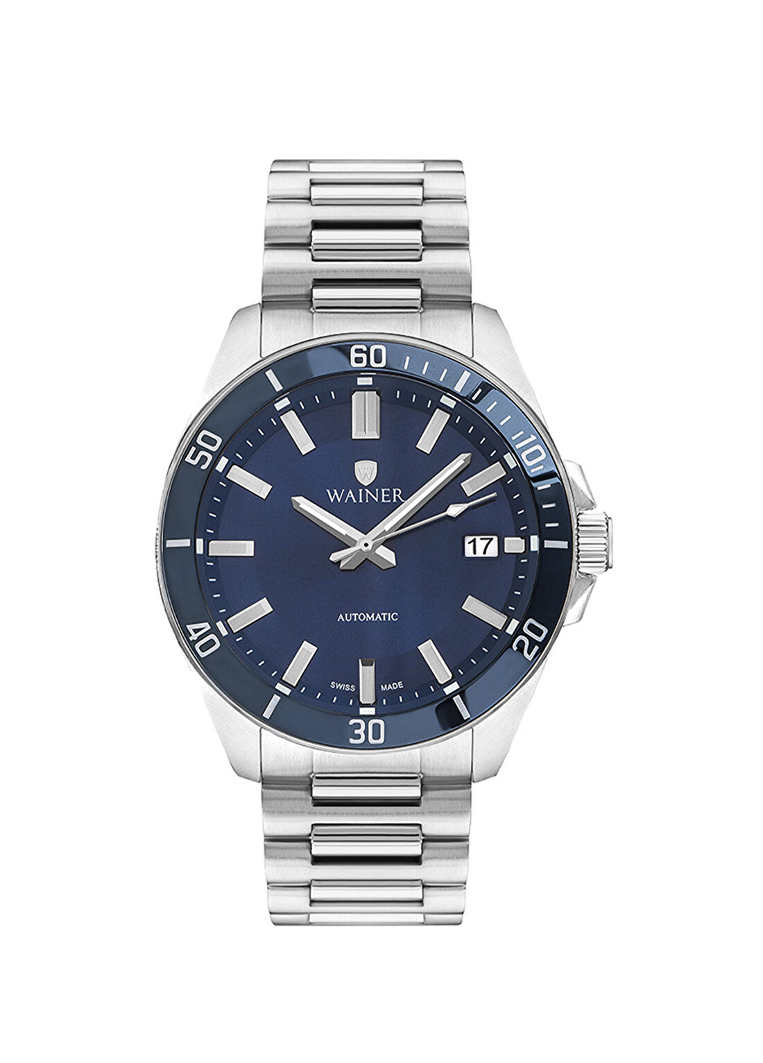 Wainer WA.25540-B Gümüş Çelik Erkek Kol Saati