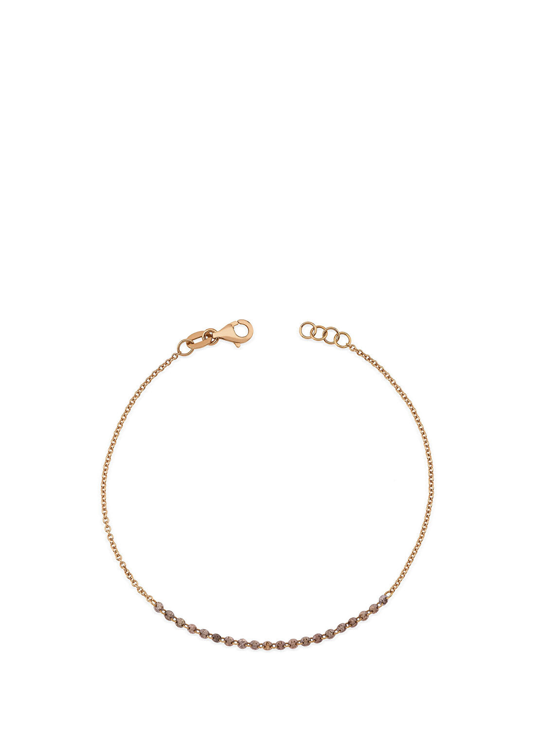 Aspendos Jewellery Champagne Sıra Pırlanta 18 Ayar Altın Kadın Bileklik