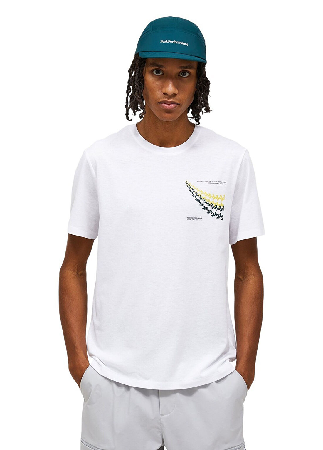 Peak Performance Explore Graphic Beyaz Kısa Kollu Erkek T-shirt