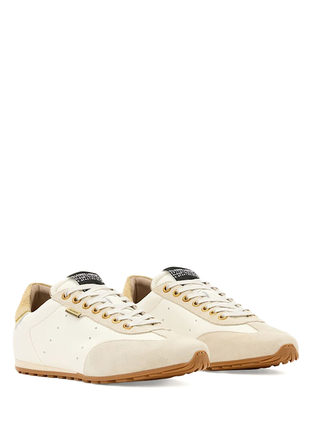 AllSaints Beyaz Krem Kadın Deri Sneaker görsel 2