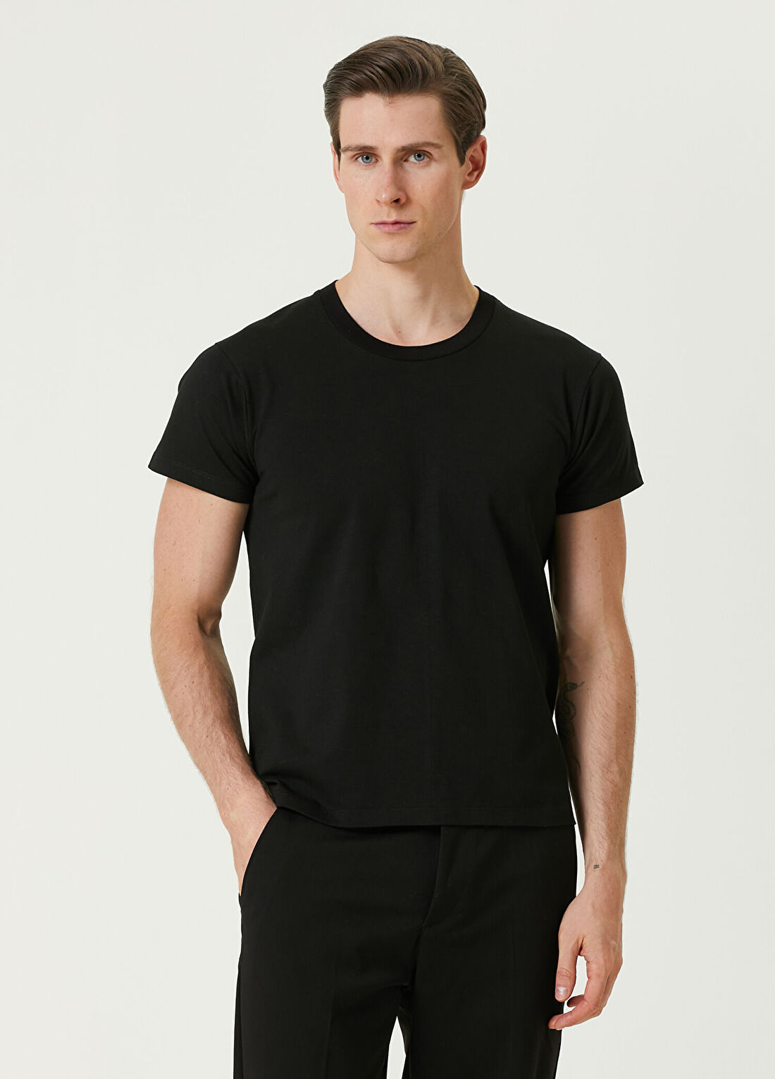 The Row Blaine Siyah Basic T-shirt