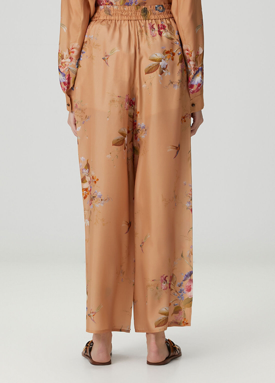 Zimmermann Patience Relaxed Çiçekli İpek Pantolon görsel 4