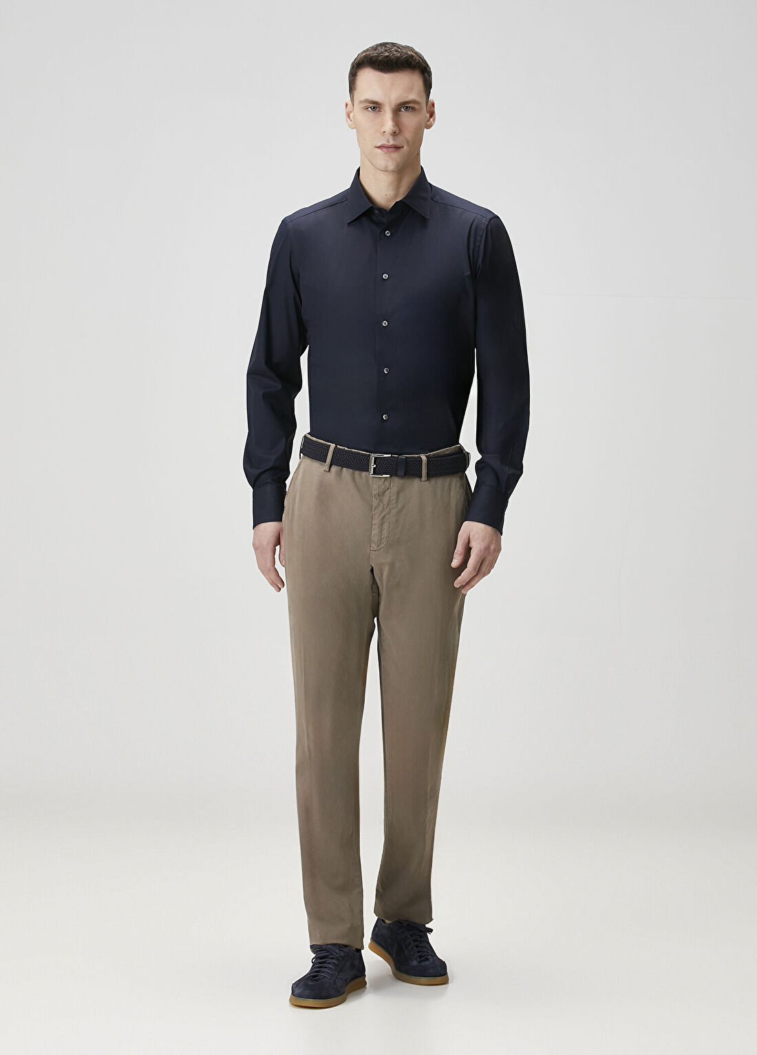 Zegna Lacivert Gömlek görsel 2
