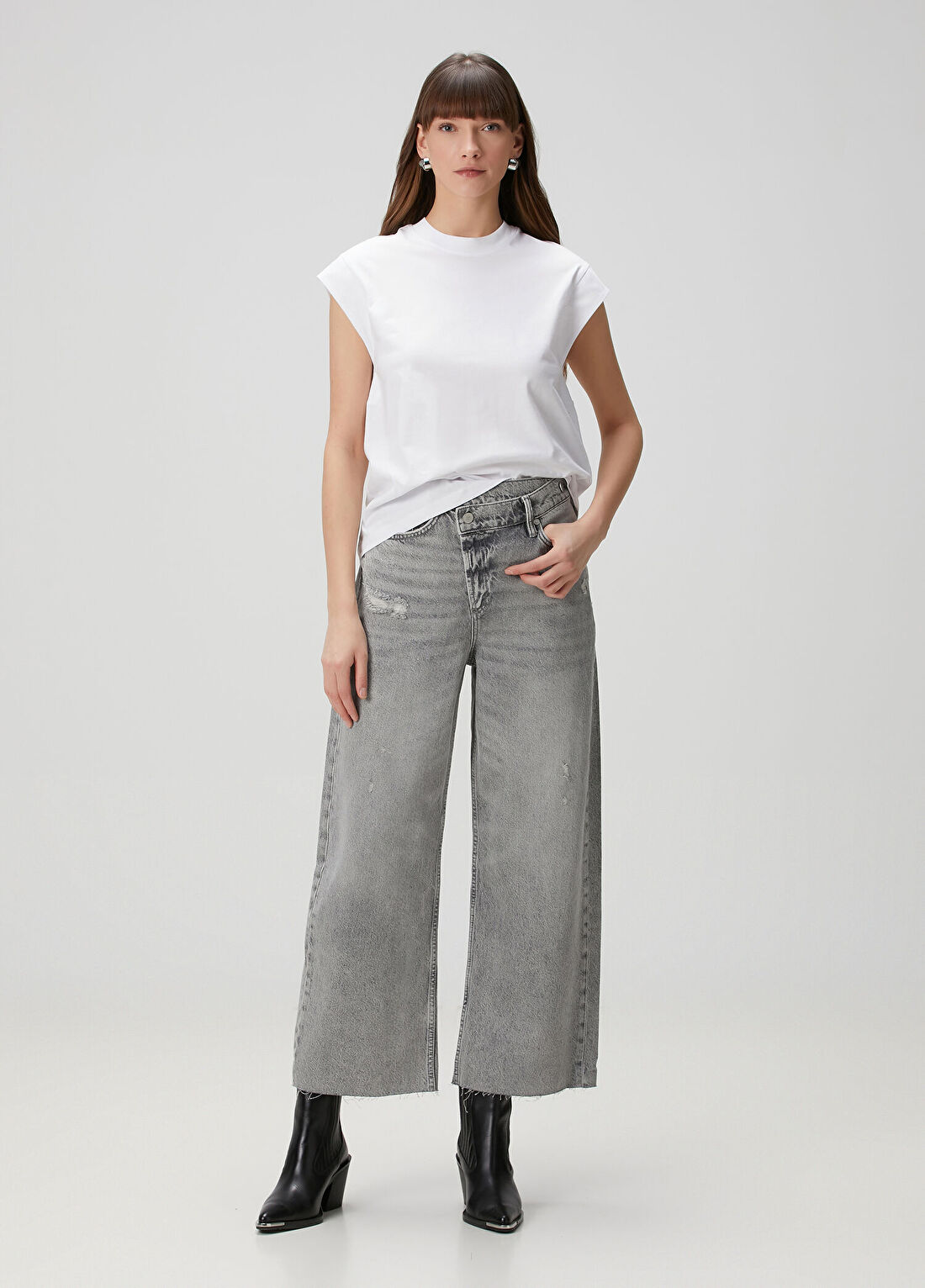 AllSaints Esme Beyaz T-shirt görsel 2
