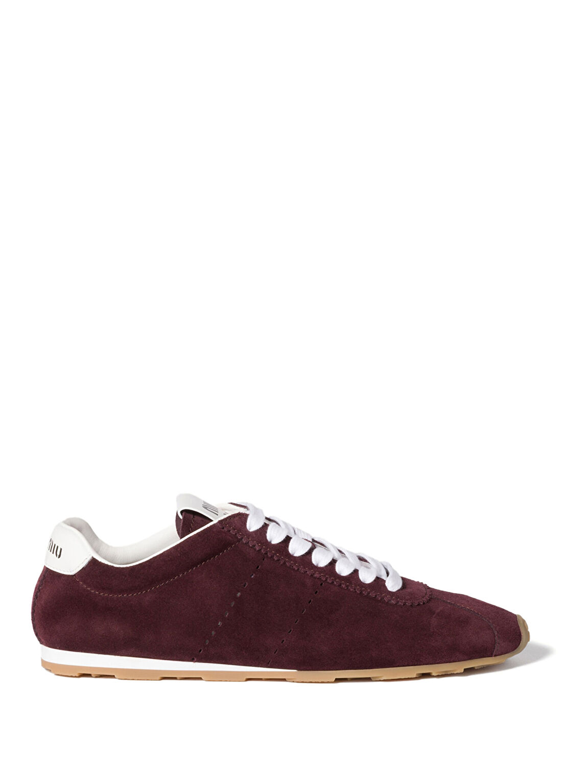 Miu Miu Plume Bordo Süet Kadın Sneaker