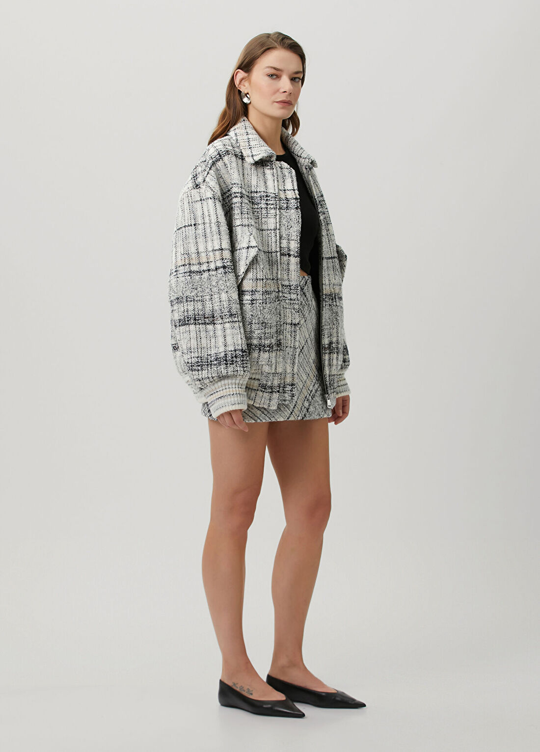 Missoni Ekoseli Yün Bomber Ceket görsel 2