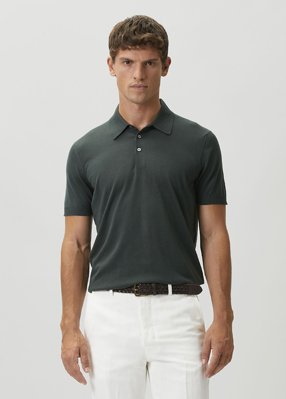Dunhill Koyu Yeşil Polo Yaka Triko