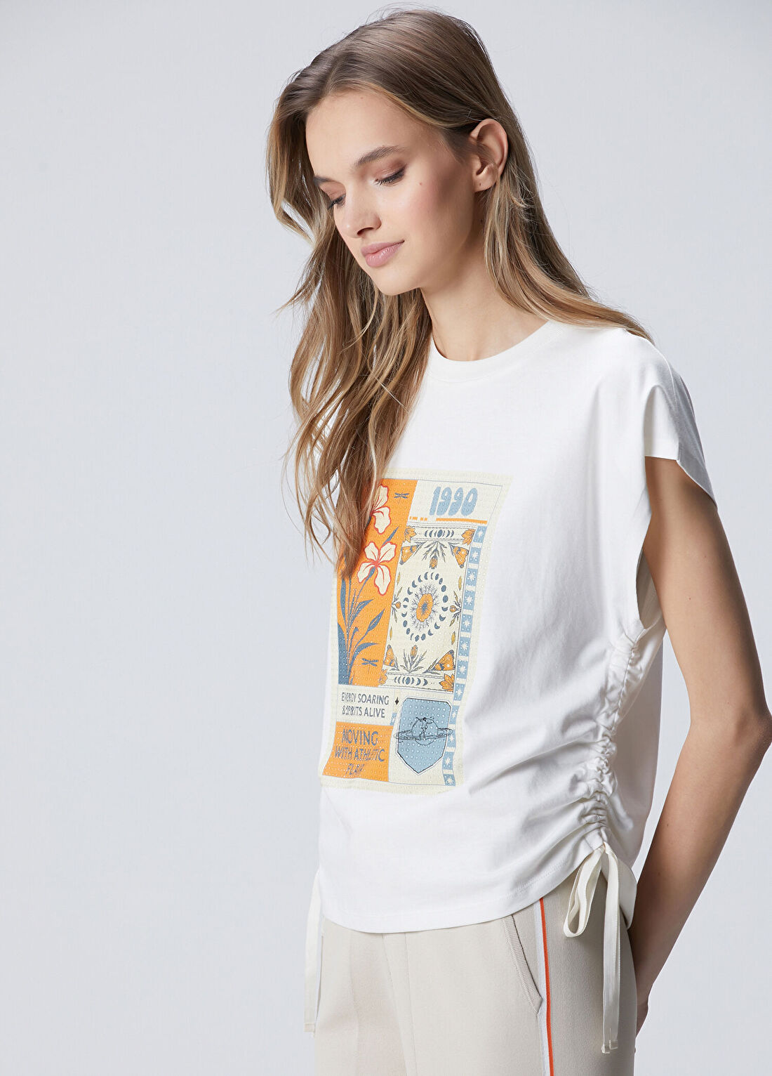 Network Kırık Beyaz N-Tech Baskılı T-shirt görsel 4