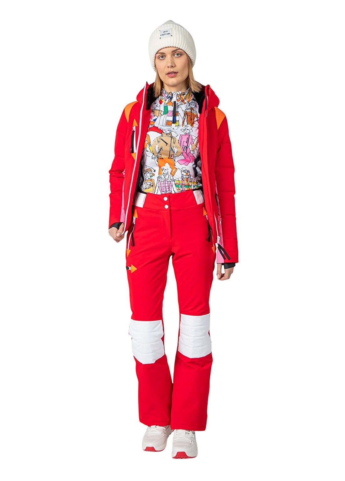 Rossignol Pilot Strech Kırmızı Kadın Kayak Pantolonu görsel 3