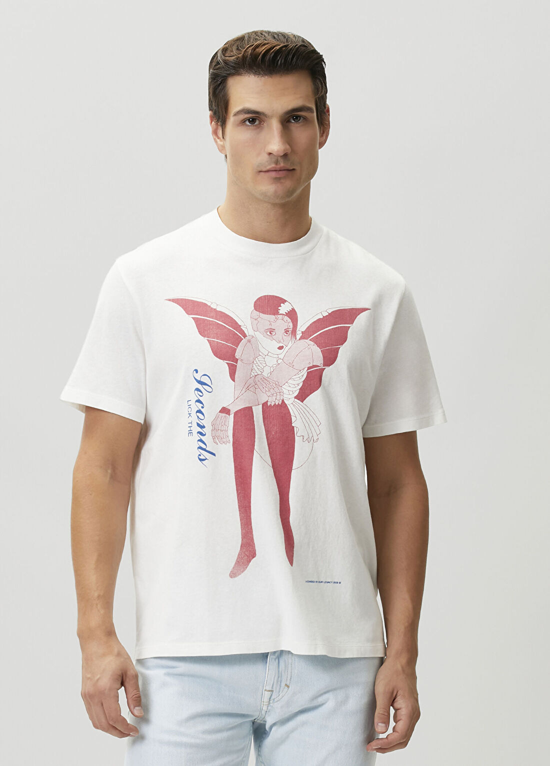Our Legacy Beyaz Logo Baskılı T-shirt