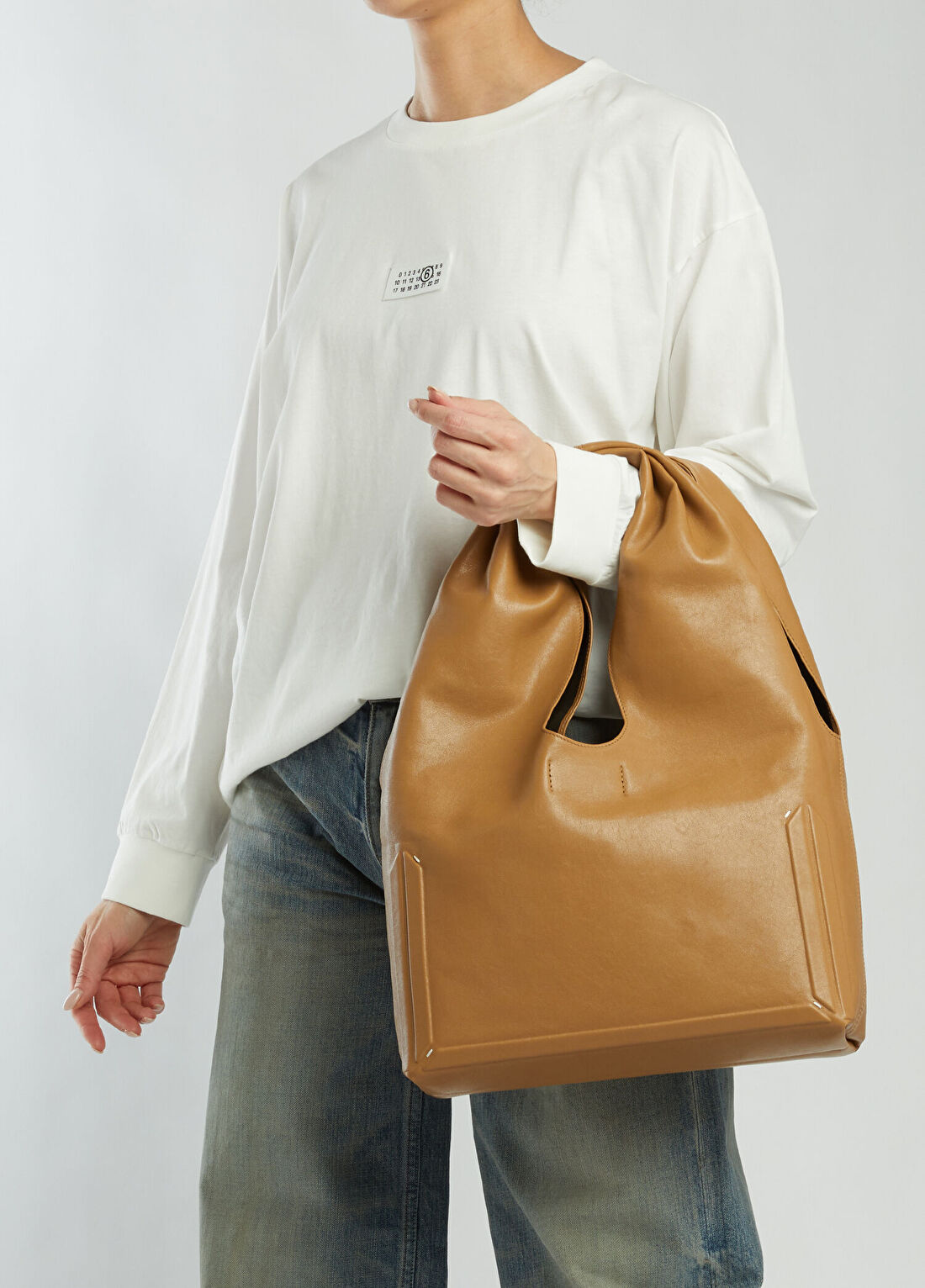 Maison Margiela Box Camel Kadın Deri Çanta görsel 2