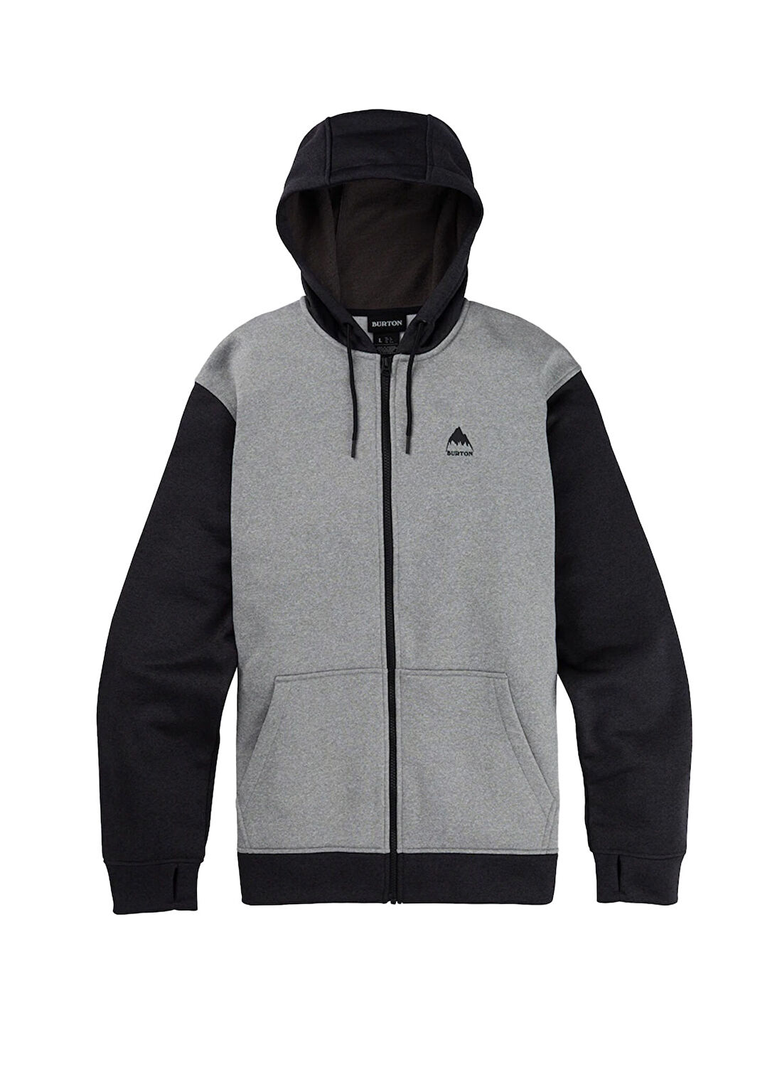 Burton Mens Oak Full-zip Hoodie Gri Kapüşonlu Erkek Sweatshirt