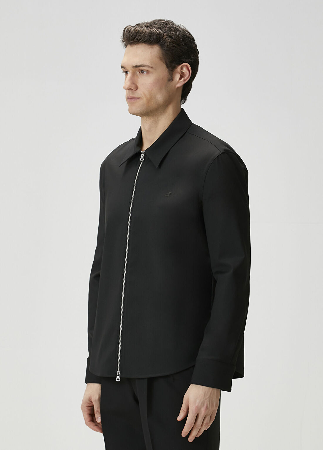 Courreges Siyah Logo Nakışlı Dış Gömlek görsel 3