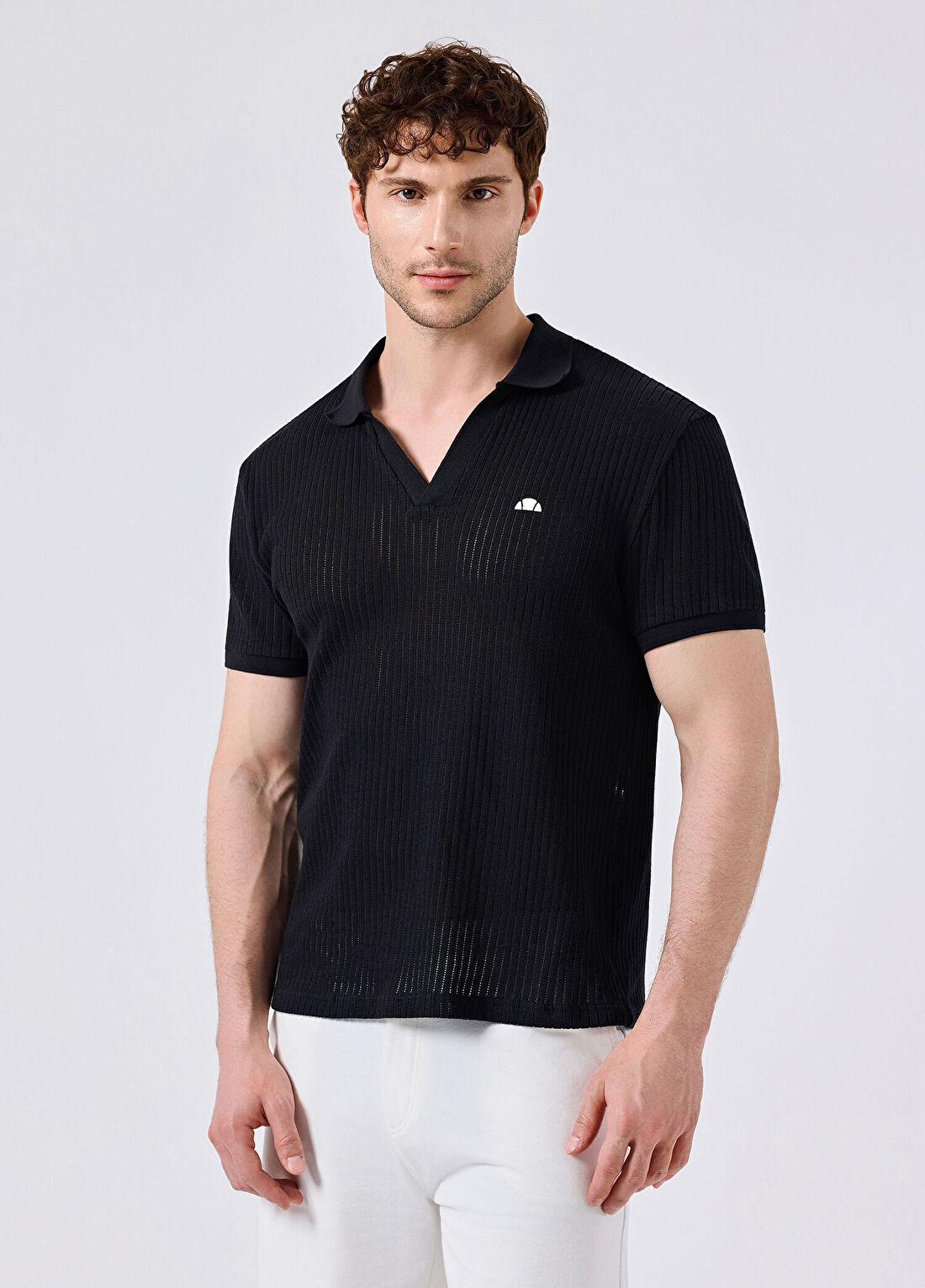 Ellesse Siyah Polo Yaka Kısa Kollu Erkek T-shirt 6SM5047-BK