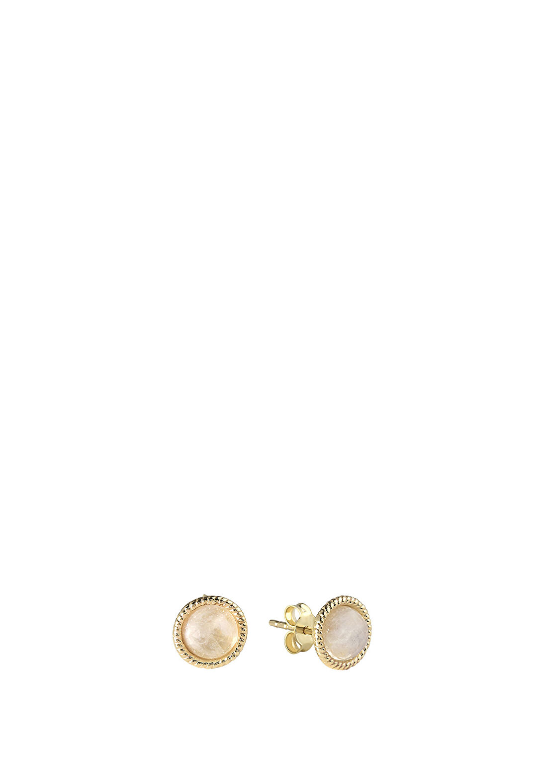 Hems Jewellery Sweet Moonstone Doğal Taş 14 Ayar Altın Kadın Küpe