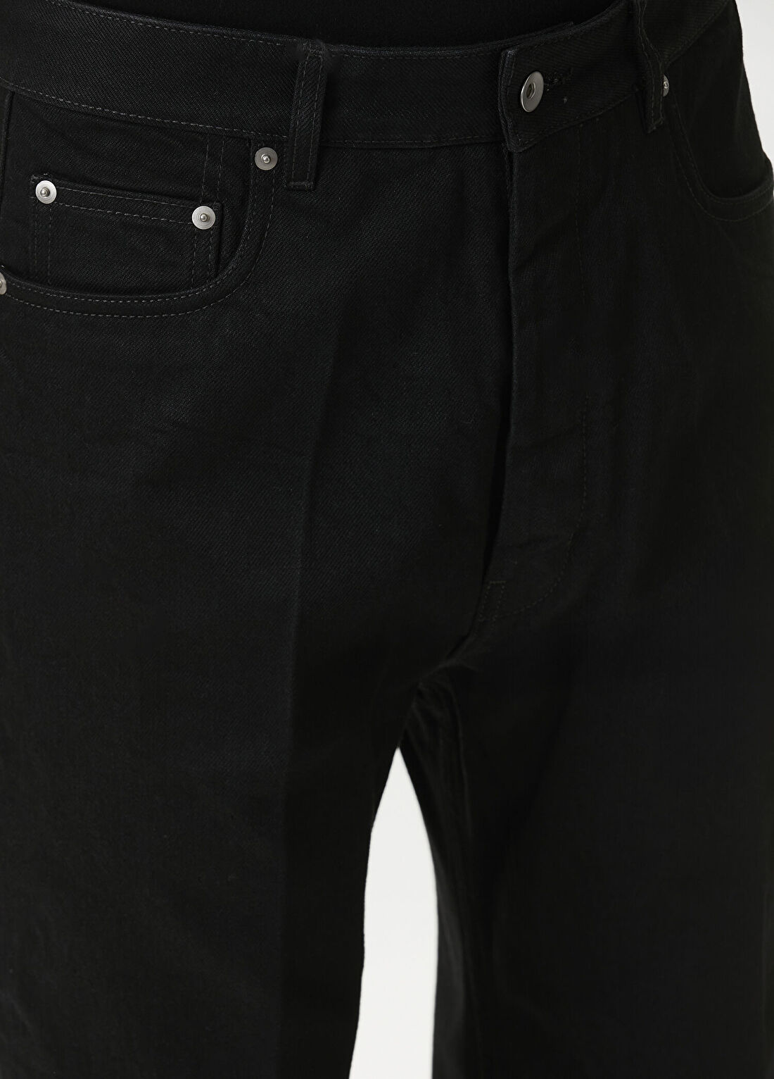 Rick Owens Siyah Jean Pantolon görsel 4