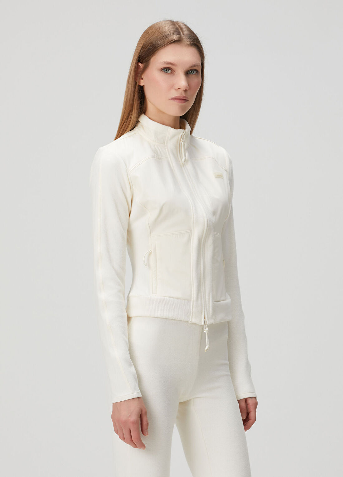 Skims Outdoor Fleece Ekru Fit Ceket