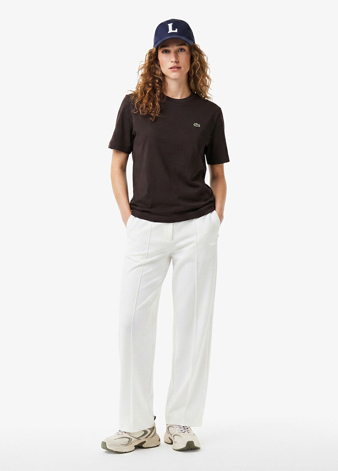 Lacoste Beyaz Loose Fit Kadın Eşofman Altı