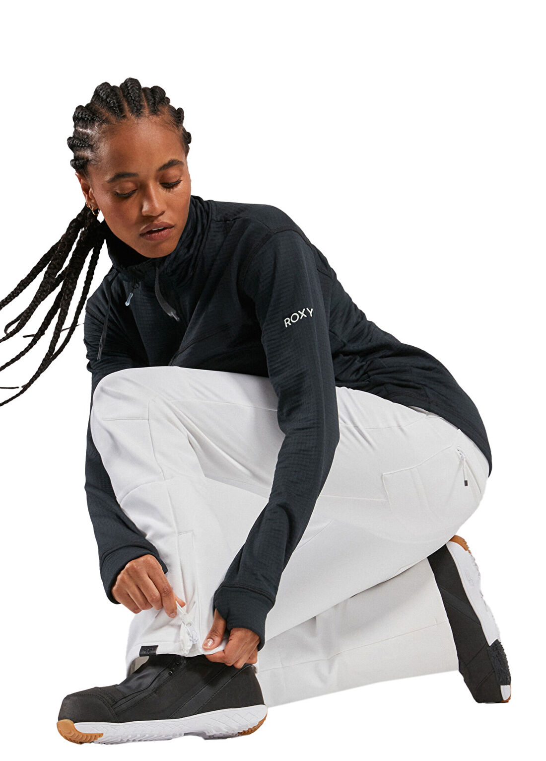 Roxy Rising High Beyaz Kadın Snowboard Pantolonu görsel 4