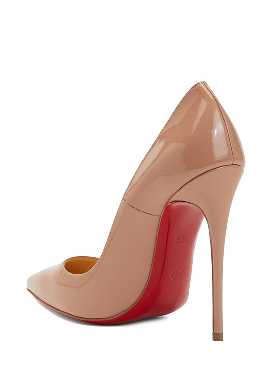 Christian Louboutin Nude Deri Stiletto görsel 3