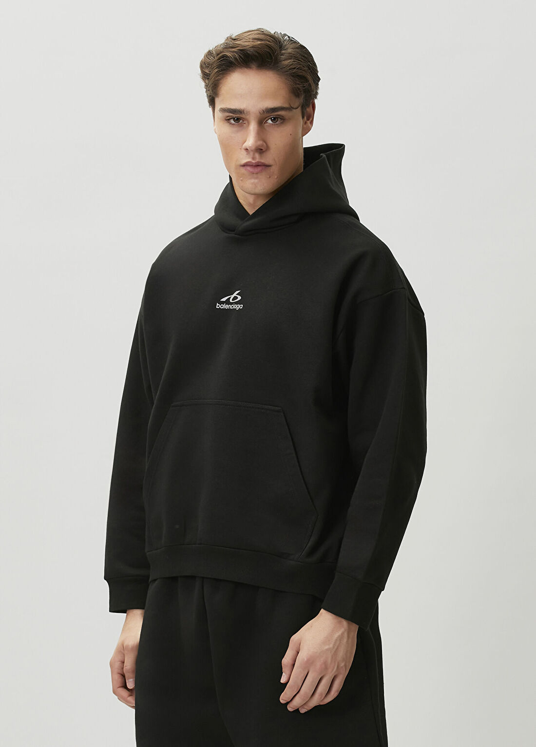 Balenciaga Siyah Kapüşonlu Sweatshirt