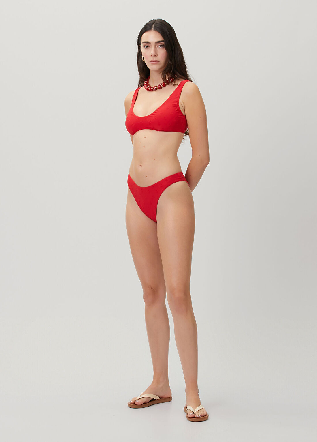 Polo Ralph Lauren Siyah Logo Jakarlı Bikini Üstü görsel 2
